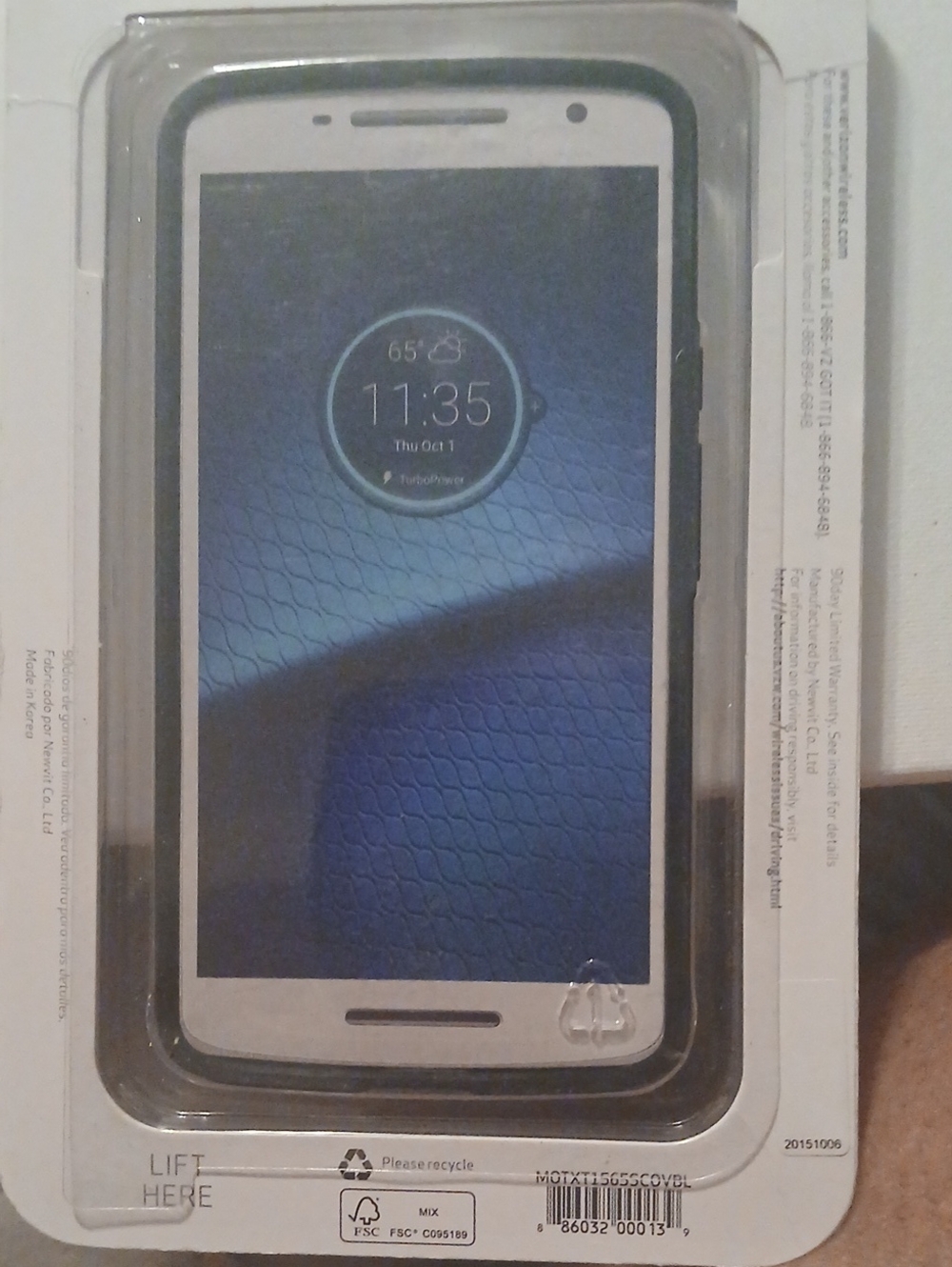 Black Protective Phone Case for White Front Smartphone